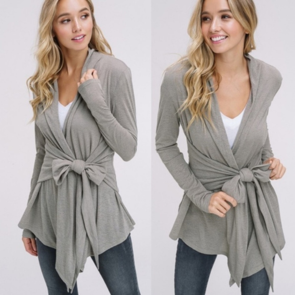 Olive Wrap Top - Picture 2 of 5